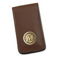 Tan Cameo Money Clip w/ Brass Insert